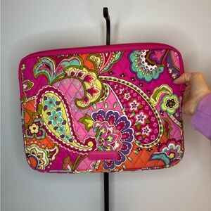 Vera Bradley Paisley Laptop Sleeve in Pink and Orange